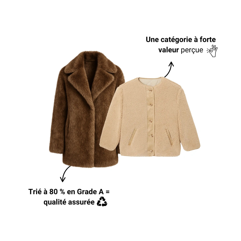 BALLOT - Manteaux en fausse fourrure vintage