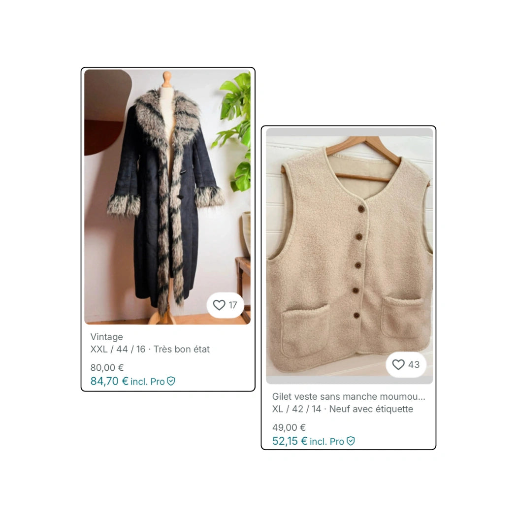 BALLOT - Manteaux en fausse fourrure vintage