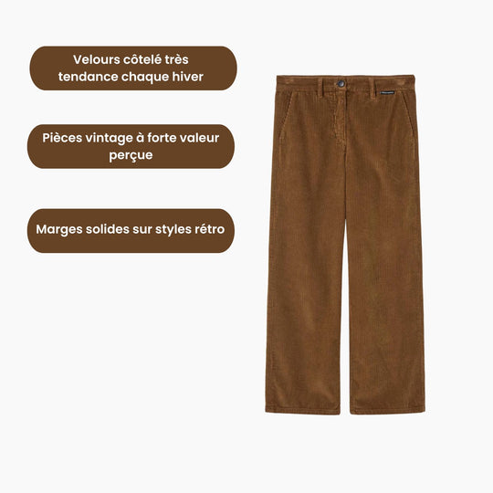 Pantalons en Velours Vintage