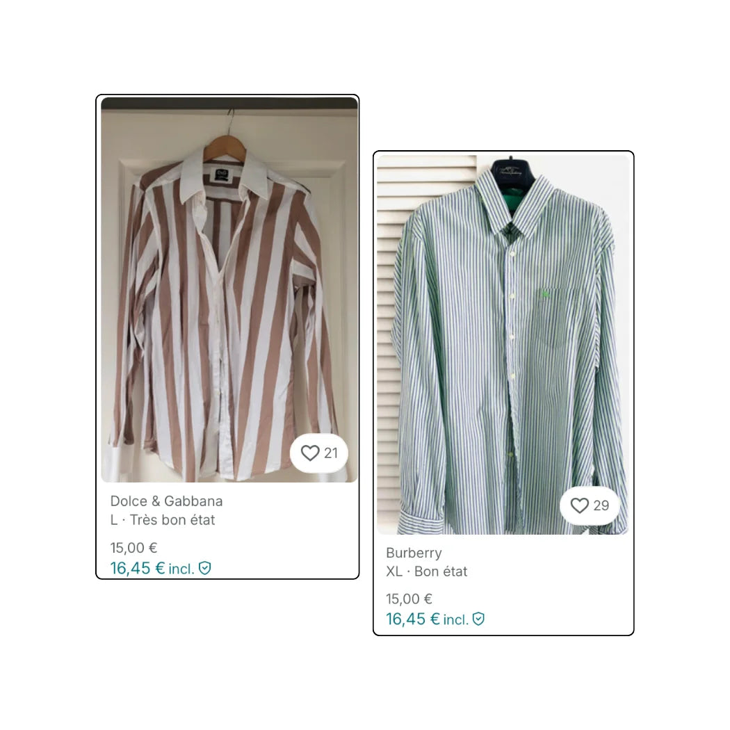 BOX VINTED - Chemises à rayures vintage