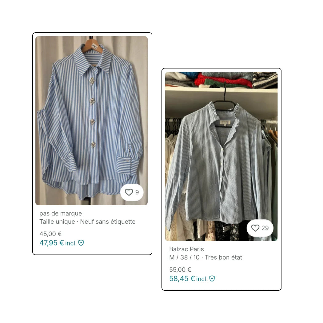 BOX VINTED - Chemises à rayures vintage