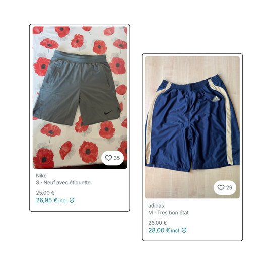 BOX VINTED - Shorts de sport de marques